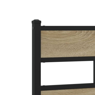 vidaXL Πλαίσιο Κρεβατιού Χωρ. Στρώμα Sonoma Δρυς 75x190cm Επεξ. Ξύλο 1 τεμ. - Μονό