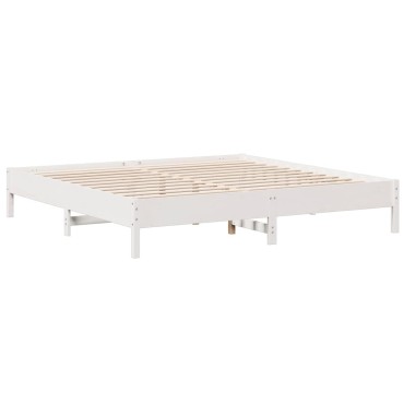 vidaXL Κρεβάτι Βιβλιοθήκη Χωρίς Στρώμα 180x200 εκ Μασίφ Ξύλο Πεύκου