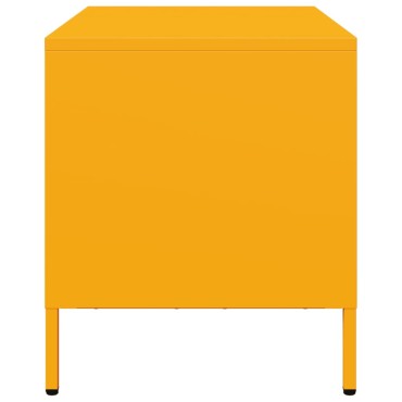 vidaXL Έπιπλο Τηλεόρασης Μουσταρδί 68x39x43,5cm Ατσάλι Ψυχρής Έλασης
