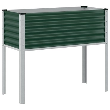 vidaXL Ζαρντινιέρα Κήπου Πράσινη 100x41x90 εκ. από Ατσάλι