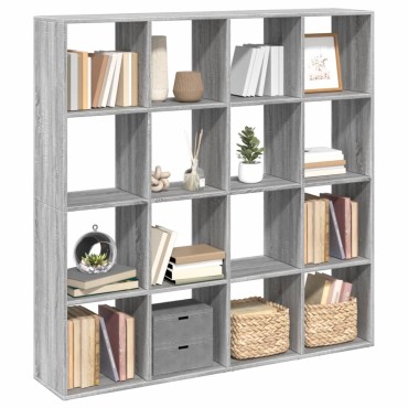vidaXL Βιβλιοθήκη Γκρι Sonoma 137,5x29x137,5cm Επεξεργασμένο Ξύλο 1 τεμ.