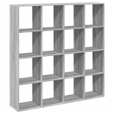 vidaXL Βιβλιοθήκη Γκρι Sonoma 137,5x29x137,5cm Επεξεργασμένο Ξύλο 1 τεμ.