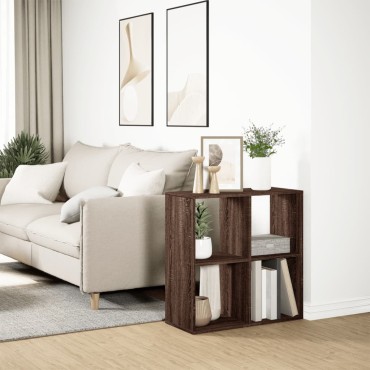 vidaXL Βιβλιοθήκη/Διαχωριστικό Χώρου Δρυς 69,5x29x69,5cm Επεξ. Ξύλο 1 τεμ.