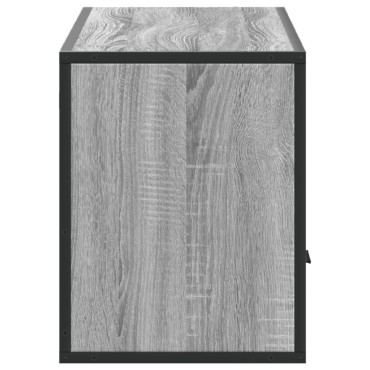 vidaXL Έπιπλο Τηλεόρασης Γκρι Sonoma 100x31x39,5cm Επεξ.Ξύλο/Μέταλλο