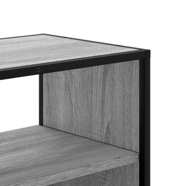 vidaXL Έπιπλο Τηλεόρασης Γκρι Sonoma 100x31x39,5cm Επεξ.Ξύλο/Μέταλλο
