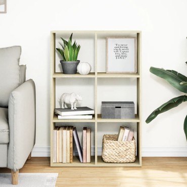 vidaXL Βιβλιοθήκη/Διαχωριστικό Χώρου Δρυς 69,5x29x103,5cm Επεξ. Ξύλο 1 τεμ.