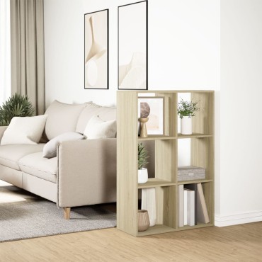 vidaXL Βιβλιοθήκη/Διαχωριστικό Χώρου Δρυς 69,5x29x103,5cm Επεξ. Ξύλο 1 τεμ.