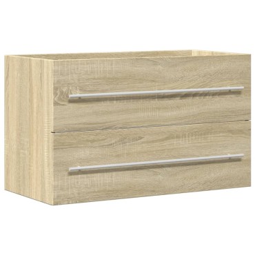 vidaXL Ντουλάπι Νιπτήρα Όψη Παλαιού Ξύλου 80x38,5x48cm Επεξ. Ξύλο 1 τεμ.