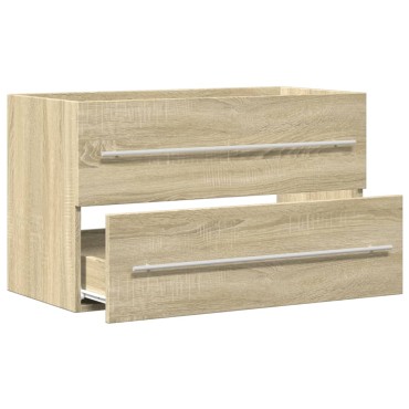 vidaXL Ντουλάπι Νιπτήρα Όψη Παλαιού Ξύλου 80x38,5x48cm Επεξ. Ξύλο 1 τεμ.