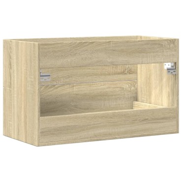 vidaXL Ντουλάπι Νιπτήρα Όψη Παλαιού Ξύλου 80x38,5x48cm Επεξ. Ξύλο 1 τεμ.