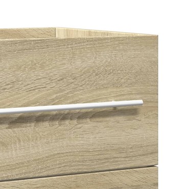 vidaXL Ντουλάπι Νιπτήρα Όψη Παλαιού Ξύλου 80x38,5x48cm Επεξ. Ξύλο 1 τεμ.