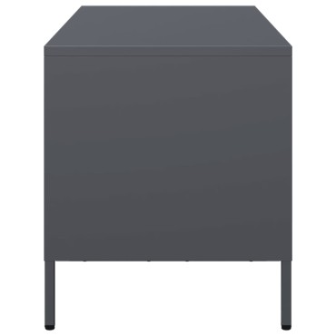 vidaXL Έπιπλο Τηλεόρασης Ανθρακί 101,5x39x43,5cm Ατσάλι Ψυχρής Έλασης