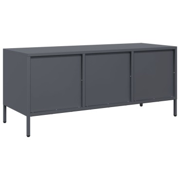 vidaXL Έπιπλο Τηλεόρασης Ανθρακί 101,5x39x43,5cm Ατσάλι Ψυχρής Έλασης