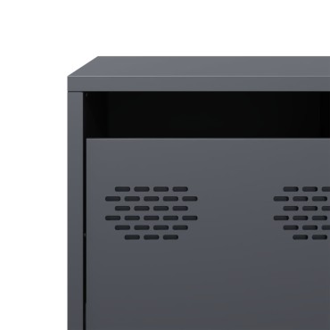 vidaXL Έπιπλο Τηλεόρασης Ανθρακί 101,5x39x43,5cm Ατσάλι Ψυχρής Έλασης