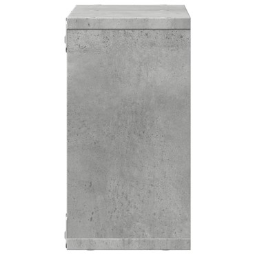 vidaXL Ντουλάπι Τοίχου Γκρι Σκυρ. 60x16x30cm από Επεξεργασμένο Ξύλο 1 τεμ.