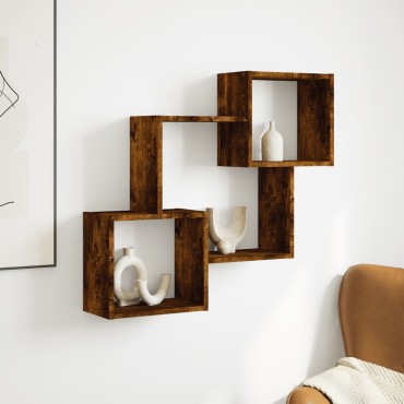 vidaXL Ντουλάπι Τοίχου Καπνιστή Δρυς 78x18x71cm Επεξεργασμένο Ξύλο 1 τεμ.