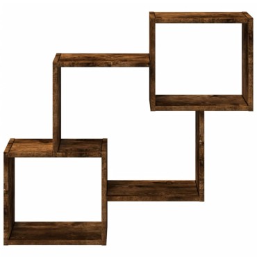 vidaXL Ντουλάπι Τοίχου Καπνιστή Δρυς 78x18x71cm Επεξεργασμένο Ξύλο 1 τεμ.