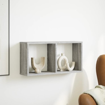 vidaXL Ντουλάπι Τοίχου Γκρι Sonoma 60x16x30cm Επεξεργασμένο Ξύλο 1 τεμ.