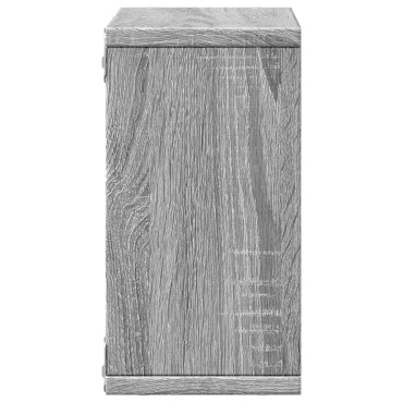 vidaXL Ντουλάπι Τοίχου Γκρι Sonoma 60x16x30cm Επεξεργασμένο Ξύλο 1 τεμ.