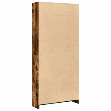 vidaXL Βιβλιοθήκη Καπνιστή Δρυς 80x24x176cm από Επεξεργασμένο Ξύλο 1 τεμ.