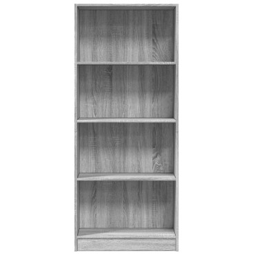 vidaXL Βιβλιοθήκη Γκρι Sonoma 60x24x143cm από Επεξεργ. Ξύλο 1 τεμ.