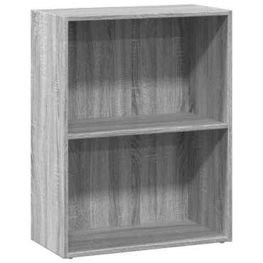 vidaXL Βιβλιοθήκη Γκρι Sonoma 60x30x77cm από Επεξεργ. Ξύλο 1 τεμ.