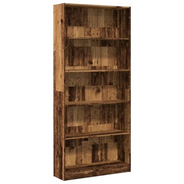 vidaXL Βιβλιοθήκη Όψη Παλαιού Ξύλου 80x24x176cm Επεξεργασμένο Ξύλο 1 τεμ.