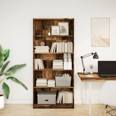 vidaXL Βιβλιοθήκη Όψη Παλαιού Ξύλου 80x24x176cm Επεξεργασμένο Ξύλο 1 τεμ.