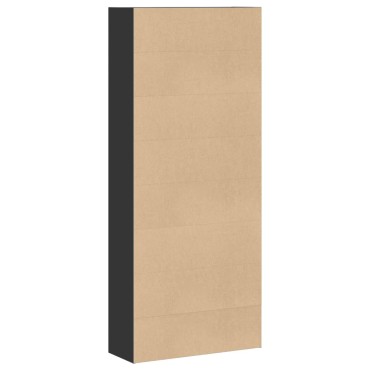 vidaXL Βιβλιοθήκη με 5 Ράφια Μαύρη 80x30x189cm Επεξεργασμένο Ξύλο 1 τεμ.