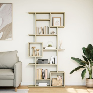 vidaXL Βιβλιοθήκη Χρώμα Sonoma Δρυς 92x29x188cm Επεξεργασμένο Ξύλο 1 τεμ.