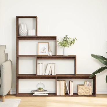 vidaXL Βιβλιοθήκη/Διαχωριστικό Χώρου 4 Επ. 143,5x29x143,5cm Επ. Ξύλο 1 τεμ.