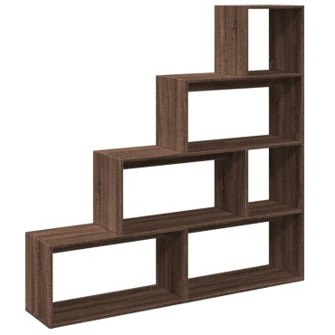 vidaXL Βιβλιοθήκη/Διαχωριστικό Χώρου 4 Επ. 143,5x29x143,5cm Επ. Ξύλο 1 τεμ.