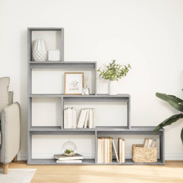 vidaXL Βιβλιοθήκη/Διαχωριστικό Χώρου 4 Επ. 143,5x29x143,5cm Επ. Ξύλο 1 τεμ.