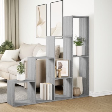 vidaXL Βιβλιοθήκη/Διαχωριστικό Χώρου 4 Επ. 143,5x29x143,5cm Επ. Ξύλο 1 τεμ.