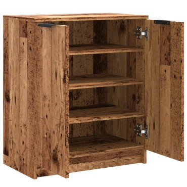 vidaXL Παπουτσοθήκη Όψη Παλαιού Ξύλου 59x35x70cm Επεξ. Ξύλο