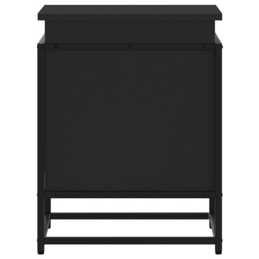 vidaXL Κουτί Αποθήκευσης με Καπάκι Μαύρο 40x40x51,5 εκ. Επεξ. Ξύλο