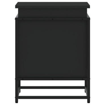vidaXL Κουτί Αποθήκευσης με Καπάκι Μαύρο 40x40x51,5 εκ. Επεξ. Ξύλο