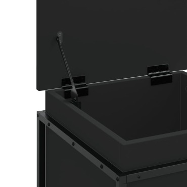 vidaXL Κουτί Αποθήκευσης με Καπάκι Μαύρο 40x40x51,5 εκ. Επεξ. Ξύλο
