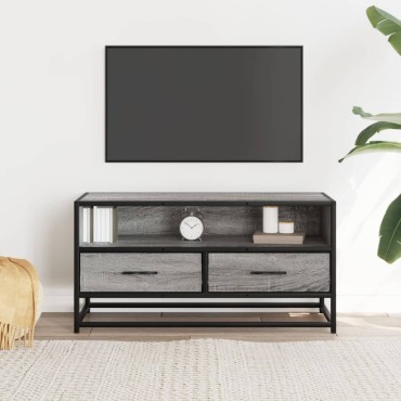 vidaXL Έπιπλο Τηλεόρασης Γκρι Sonoma 80x34,5x40cm Επεξ. Ξύλο