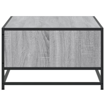 vidaXL Τραπεζάκι Σαλονιού Γκρι Sonoma 100x57x35cm Επεξ Ξύλο + Μέταλλο 1 τεμ.