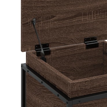 vidaXL Κουτί Αποθήκευσης με Καφέ Δρυς 40x40x51,5 εκ. Επεξ. Ξύλο