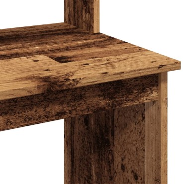 vidaXL Γραφείο με Ράφια Όψη Παλαιού Ξύλου 102x45x148cm Επεξ. Ξύλο 1 τεμ.