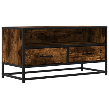 vidaXL Έπιπλο Τηλεόρασης Καπνιστή Δρυς 80x34,5x40cm Επεξ. Ξύλο/Μέταλλο