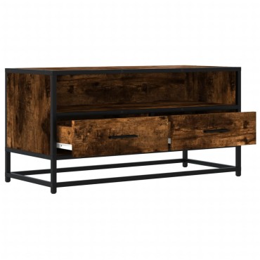vidaXL Έπιπλο Τηλεόρασης Καπνιστή Δρυς 80x34,5x40cm Επεξ. Ξύλο/Μέταλλο