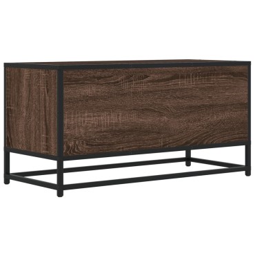 vidaXL Έπιπλο Τηλεόρασης Καφέ Δρυς 80x34,5x40cm Επεξ. Ξύλο/Μέταλλο
