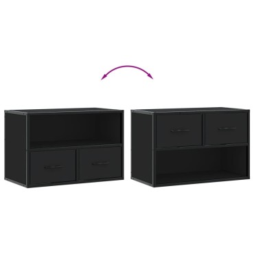 vidaXL Έπιπλο Τηλεόρασης Μαύρο 60x31x39,5cm Επεξεργ. Ξύλο / Μέταλλο