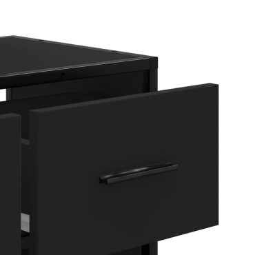 vidaXL Έπιπλο Τηλεόρασης Μαύρο 60x31x39,5cm Επεξεργ. Ξύλο / Μέταλλο