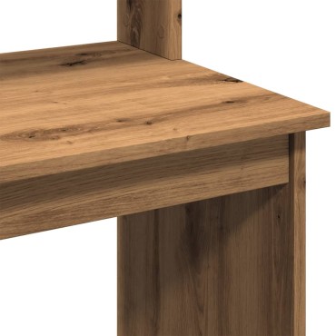 vidaXL Γραφείο με Ράφια Αρτισιανή Δρυς 102x45x148cm Επεξεργασμένο Ξύλο 1 τεμ.
