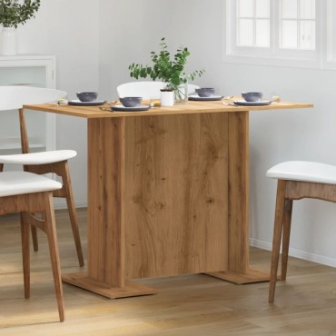 vidaXL Τραπεζαρία Αρτισιανή Δρυς 110x60x75cm από Επεξεργασμένο Ξύλο 1 τεμ.