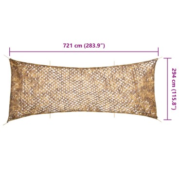 vidaXL Δίχτυ Σκίασης Παραλλαγής Άμμου 721x294 εκ. με Σάκο Αποθήκευσης